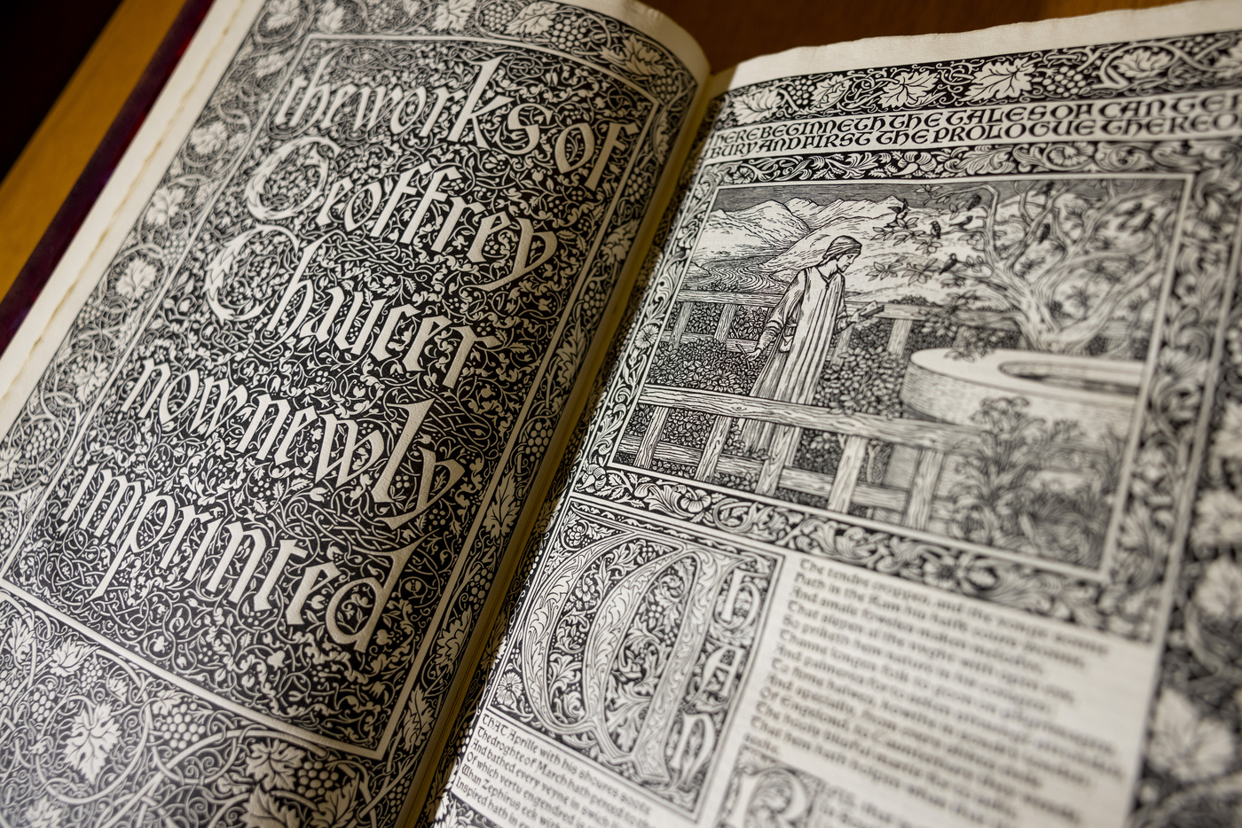 A page from "The Works of Geoffrey Chaucer". 